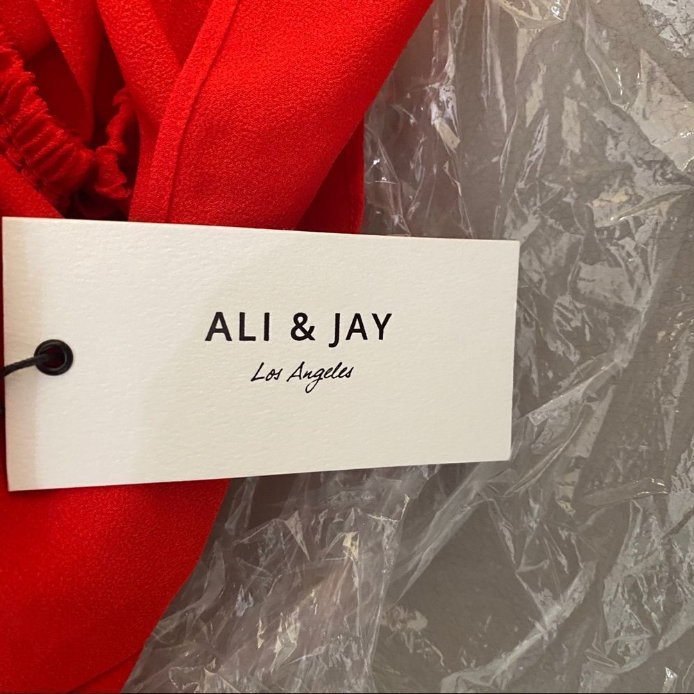 NWT! Ali & Jay red off the shoulder mini dress XL - Picture 10 of 16